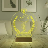 Eczane Logolu Eczacı Hediye Kişiye Özel 3D Lamba - Masa Gece Lambası