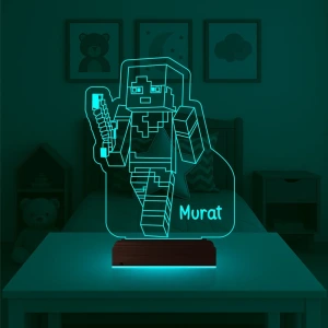 Çocuk Odası Hediye Robot Çizgi Film Tasarım Kişiye Özel 3D Lamba - Masa Gece Lambası Çocuk Odası Hediye Robot Çizgi Film Tasarım Kişiye Özel 3D Lamba - Masa Gece Lambası