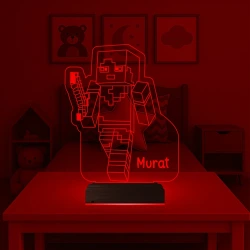 Çocuk Odası Hediye Robot Çizgi Film Tasarım Kişiye Özel 3D Lamba - Masa Gece Lambası Çocuk Odası Hediye Robot Çizgi Film Tasarım Kişiye Özel 3D Lamba - Masa Gece Lambası