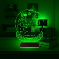 Metaverse Bilgisayar Yazılımcı Kişiye Özel 3D Lamba - Masa Gece Lambası