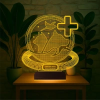 Veteriner Hekim Hediye Kişiye Özel 3D Lamba - Masa Gece Lambası