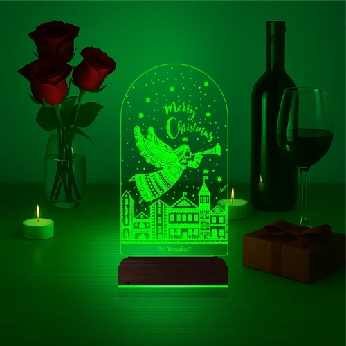 Yılbaşı Hediyesi Yeni Yıl Kişiye Özel 3D Lamba - Masa Gece Lambası